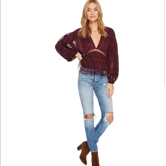 [Free People] Nostalgic Feels Blouse - Picture 2 of 8